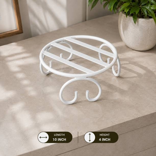 Lasani Plant Stand Set of 4,Heavy Duty Iron Pot Stand for Plants, Indoor Outdoor Plant Container Set