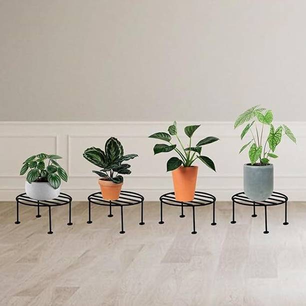 umaima interpriseas Plant Round Stand Galvanised Metal Flower Pot Holder Gamla Support 0f4 Plant Container Set