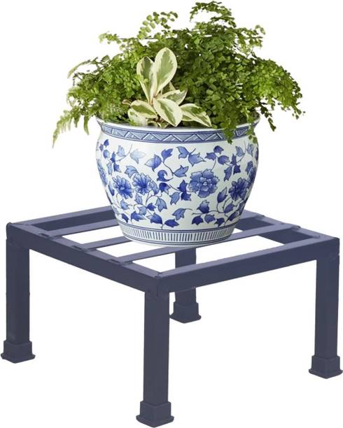 IndiaCraftHouse Premium Strong Square Stand For indoor and Outdoor Plants, Black - set of 1 Plant Container Set