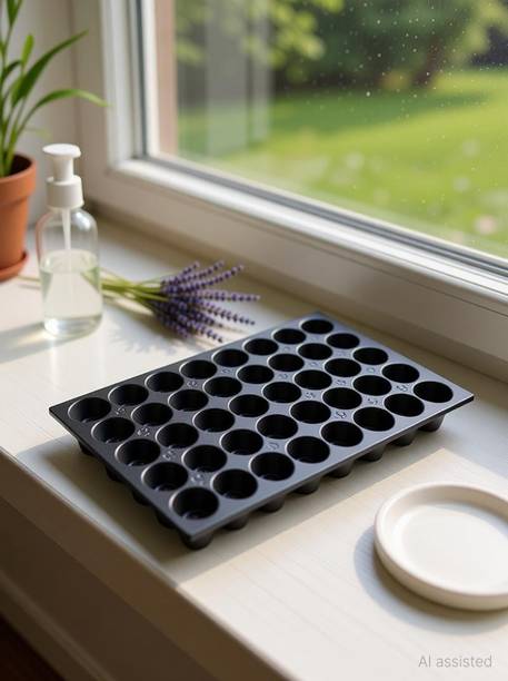 Sage Agriculture/Garden Plastic Seed Germination Seedling Tray (Black 50 Cavity,