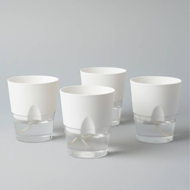 DAKSH 5" Self Watering Pots for Home / Office / Work Table Plant Container Set