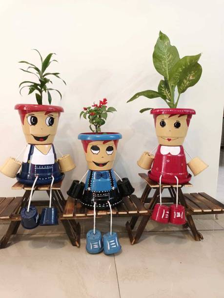 LITOSE MAN AND WOMAN CUTIES POT Plant Container Set