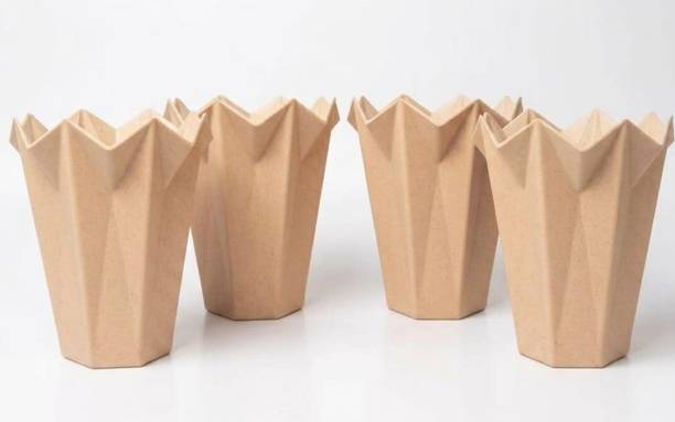 hariyaalee SM-01 Daisy - Pink Marble Plant Container Set