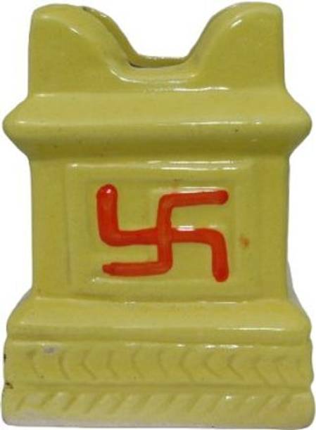 Greliya Greliya Ceramic Tulsi Mandir Pot – Swastik Design Plant Container Set Plant Container Set