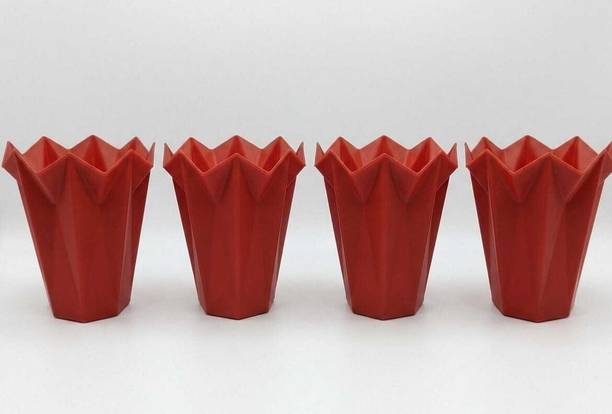 hariyaalee SM-01-DAISY - RED Plant Container Set
