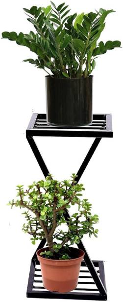 LivHomes Z Shape Plant Stand for Garden/Double Decker Planted Stand-pack of-1 Plant Container Set