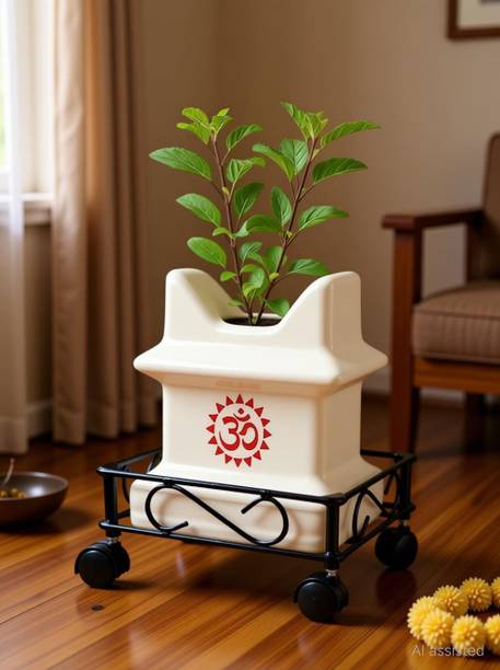Laksh Casa Big Gamala Garden tulisi flower Pot Stand with 360 wheel Plant Container Set