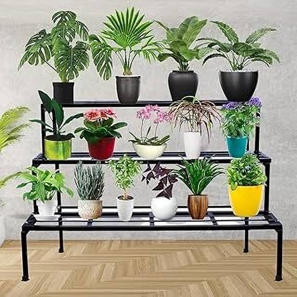 Stomata Gardens 3 Step Pot Stand,Planter Stand|Indoor&outdoor|Powder Coated|Plants and Pot Stand Plant Container Set