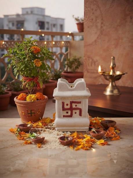 Sanjana Singh Traditional Ceramic Tulsi Plant Container Set
