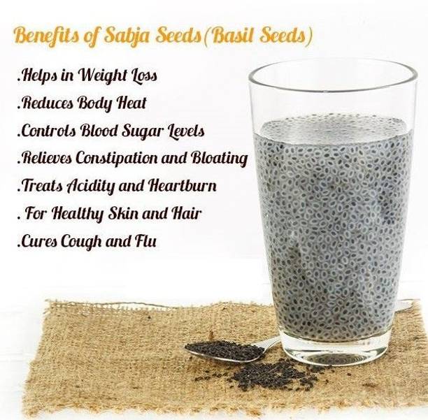 AnnieHerbs Basil Seeds, Tukmariya, Sabja, Bapji, Bapchi Seed