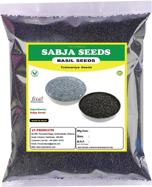 VAN OUSI Tulsi seeds|Sabja Seeds|Basil Seeds|Tukmaria Seeds Seed Seed