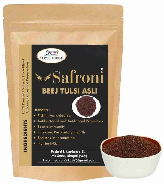SAFRONI Beej Tulsi - Tulsi Manjari - Tulsi Seed - Shyama Tulsi Seeds Edible Seed Seed Seed
