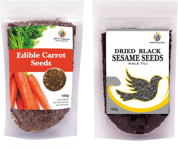 Jioo Organics Carrot Seed and Black Sesame Seeds Seed