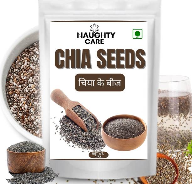 NaughtyCare Chia Seeds | Sabja / Chia Beej |Natural Superfood Chia Beej / Sabja / Chia Seeds Seed