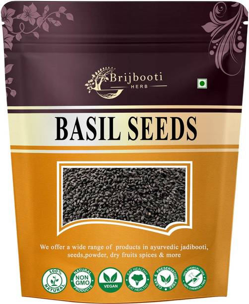 BrijBooti Sabja Seeds | Basil Seeds | Tukmaria Seeds – Organic & Natural for Weight Loss Seed