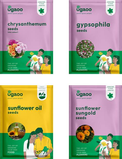 UGAOO Flower Seeds - Chrysanthemum Mix Seeds, Carnation, Salvia Blue Seeds, Aster Mix Seed