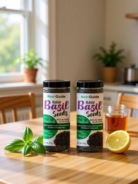 Nutri Guide Raw Basil Seeds for Weight Loss - Pack of 2 | Sabja Seed
