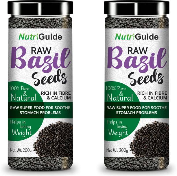 Nutri Guide Raw Basil Seeds for Weight Loss - Pack of 2 | Sabja Seed