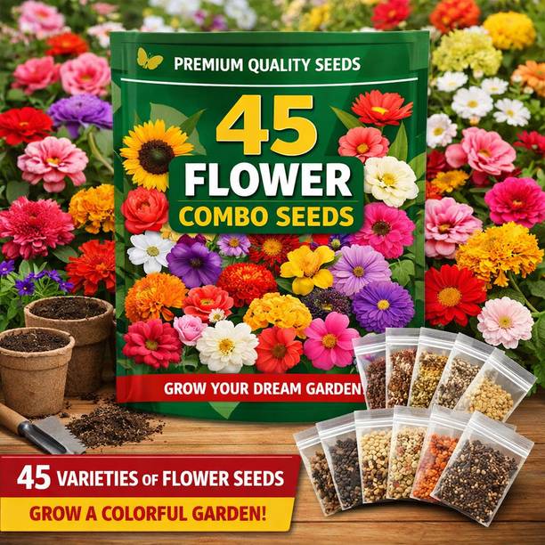 INNATE Combo of 45 Variety 2050+ Flower Seeds Combo Pack Seed
