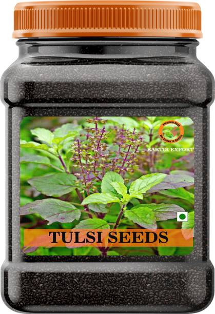 Kartik Export Tulsi Seeds [ Edible Basil Beej ] Seed