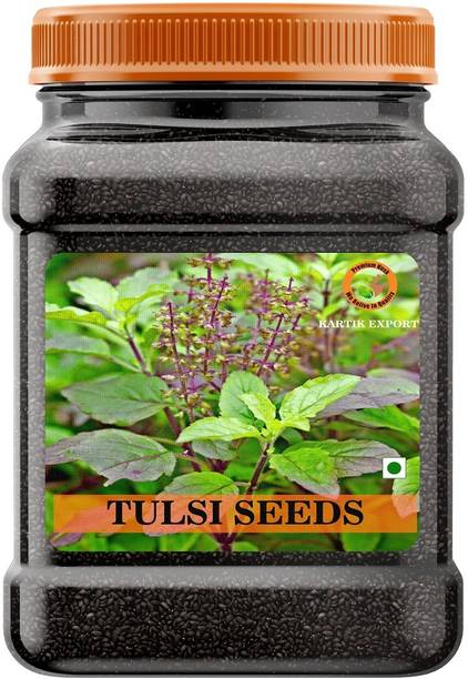 IDOM Kartik Export Black Tulsi Seeds, Basil for Eating Seed (250 g) Seed