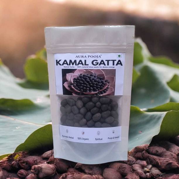AURA POOJA Kamal Gatta Natural Lotus Seeds, 100% Organic, for Spiritual and Pooja Rituals Seed