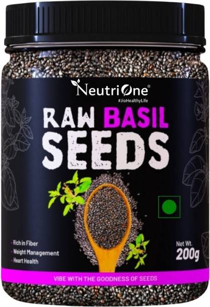 NeutriOne Raw Basil Seeds, Sabja Seeds, Tukmariya Seeds Seed