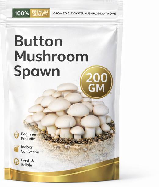 Dutta Button Mushroom Seeds 200g x 4 Pack (800g) | Summer Variety Seed