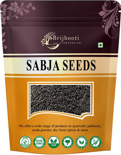 BrijBooti Sabja Seeds | Basil Seeds | Tukmaria Seeds – Organic & Natural for Weight Loss Seed