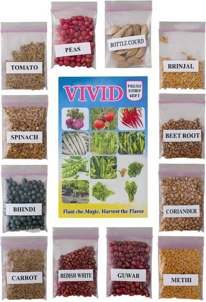 विविड घर के बगीचे के लिए हाइब्रिड भारतीय सब्जी के बीज 12 किस्में बीज