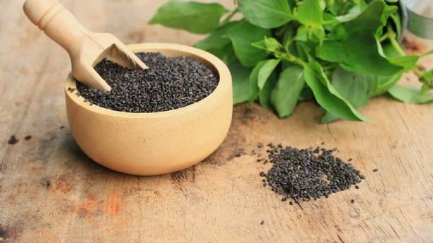 IDOM Black Tulsi Seeds, Basil for Eating Seed (100 g) Seed