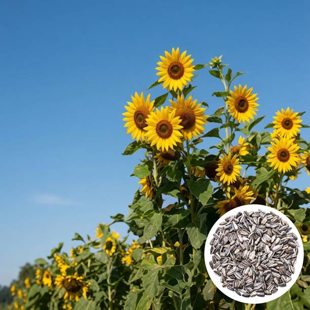 PlantifyNursery Sunflower, Sunflower Seeds, Surajmukhi, Surajmukhi Seeds, High germination Seed