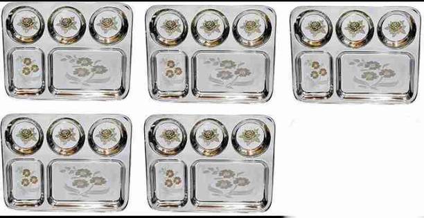 WEKTU Stainless Steel 5 in 1 LUNCH/DINNER Dinner Plate