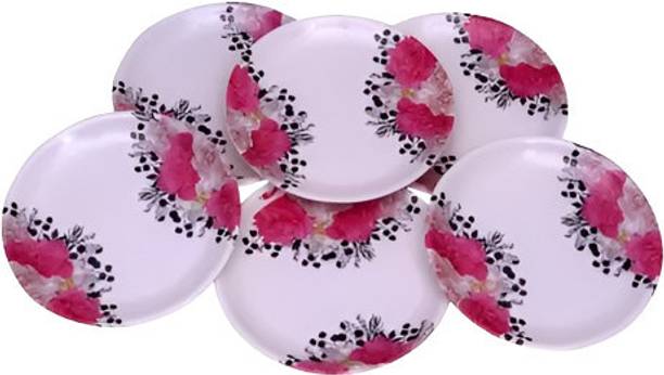 CARNIVAL CLASSIC ROUND MODEL NO-606, 7 INCH HALF DINNER PLATE SET 6 PCS OF MELAMINE Half Plate