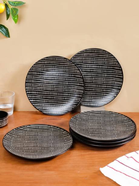 Nestasia Kuro Ceramic Dinner Plate Set Dinner Plate