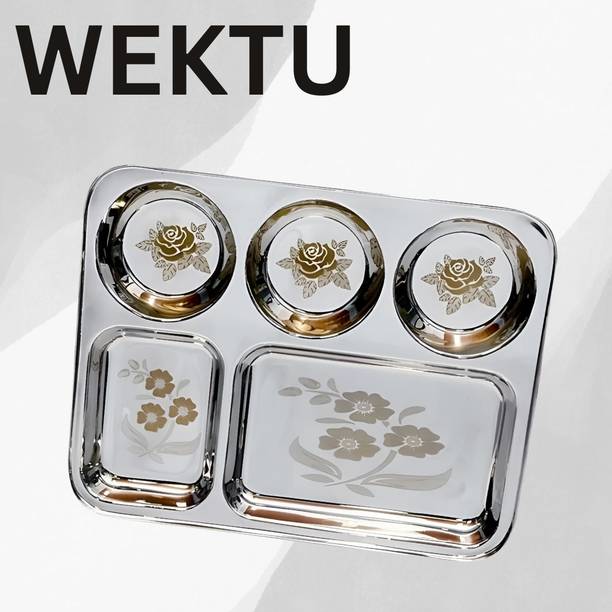 WEKTU Stainless Steel 5 in 1 LUNCH/DINNER Dinner Plate Dinner Plate Dinner Plate