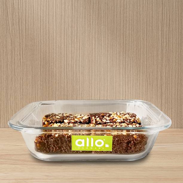 Allo Borosilicate Square Glass Baking Dish, Baking Tray, Oven & Microwave Safe, 900ml Baking Dish