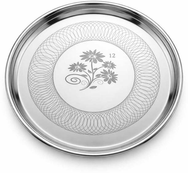 PrasadUtensils Steel dinner plate, steel thali Dinner Plate