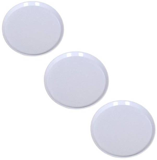 Everbuy Round Unbreakable Serving Plastic Tray (Size 14 Inches Round) White Tray
