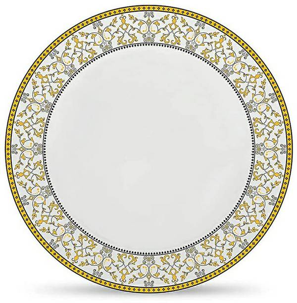 LAOPALA Diva Morrocan Gold Large Dinner Plate Set of 6 pcs, 11" Inch, Opalglass, Dinner Plate