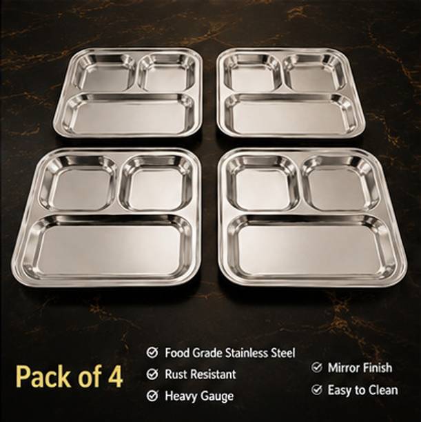 Nirvaanhub Pav Bhaji plate Set / Sectioned Plate