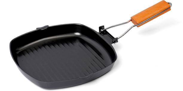 10club Premium Non-Stick Grill Pan: Collapsible Handle and Superior Quality Baking Pan