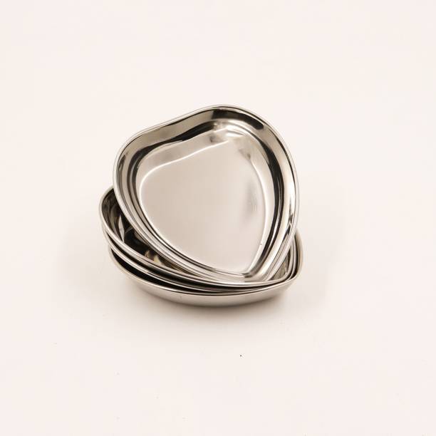 स्पिलबॉक्स Stainlees Steel Heart Plate-4 क्वार्टर प्लेट