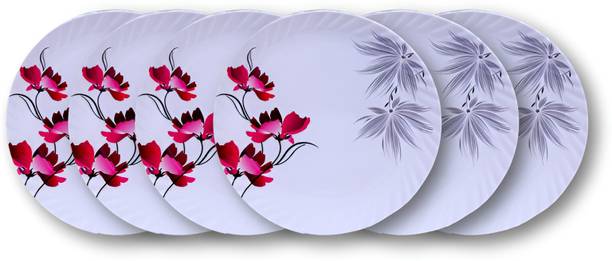 Feast Melamine Crezy Model(311) 7 Inch Half Dinner Plate Set 6 pcs Dinner Plate