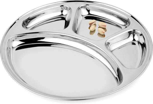 GATISTAVAM Traditional Dinner Plate, Lunch Plate Set, Bhojan Thali Set (Size - 290x290 MM) Dinner Plate