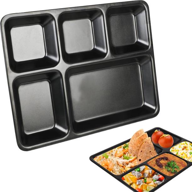 Cartavya Premium Quality 5-Meal Serving Capacity, Unbreakable, Home, Office & Outdoor Use Dinner Plate