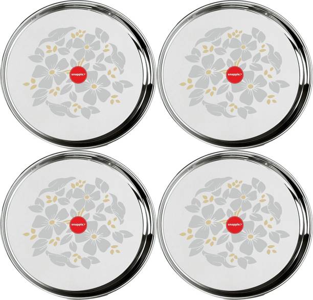 Snapple Stainless Steel Classic Designer Thali / Khumcha / Dinner Plate Heavy Guage 27cm Dinner Plate