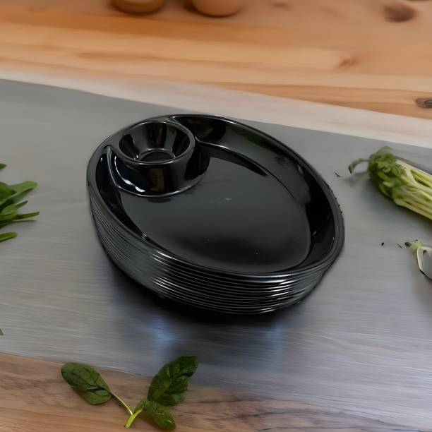 Inpro Melamine Designer Shape Platter - Perfect for Dinner Parties and Entertaining! Quarter Plate