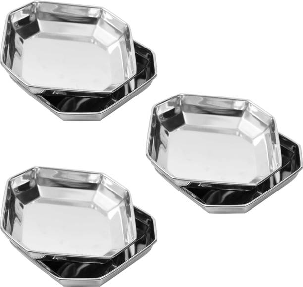 स्पिलबॉक्स Dessert Plate| Side Dish Plate|Dessert Platter |Cake Plate - Hexagon Plate क्वार्टर प्लेट