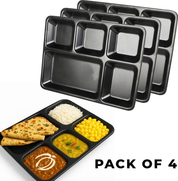 Cartavya Premium 5 Compartment Meal Plates Heavy-Duty, Unbreakable Dinner Plate